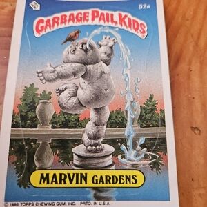 Garbage Pail Kids Marving Gardens 92a Die Cut Error